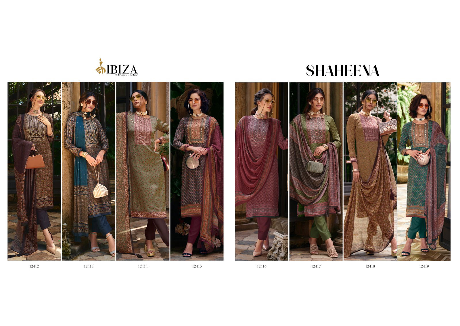 Ibiza Shaheena Fancy Wholesale Printed Salwar Suits Catalog